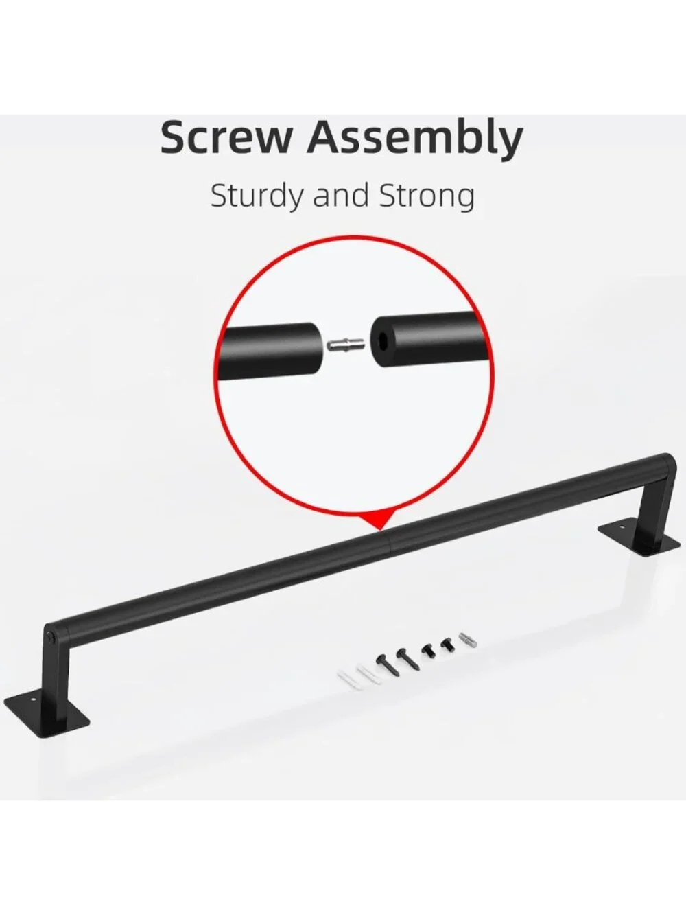 24-Inch Wall-Mounted Towel Bar - Heavy Duty Hand Towel Holder, Modern Matte